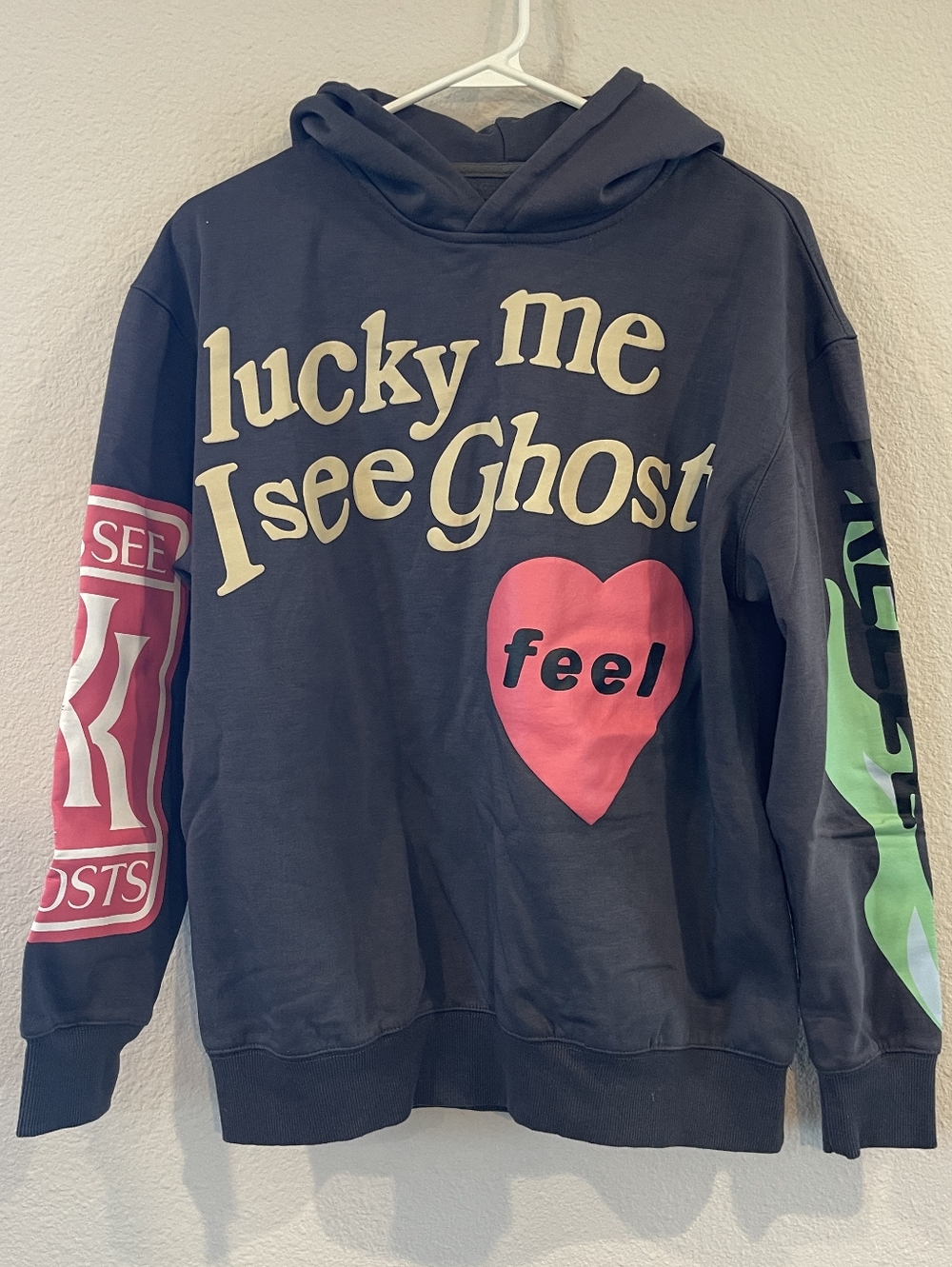 Kanye West X Kid Cudi Camp Flog Licky Me I See Ghosts Pullover Hoodie Size Large